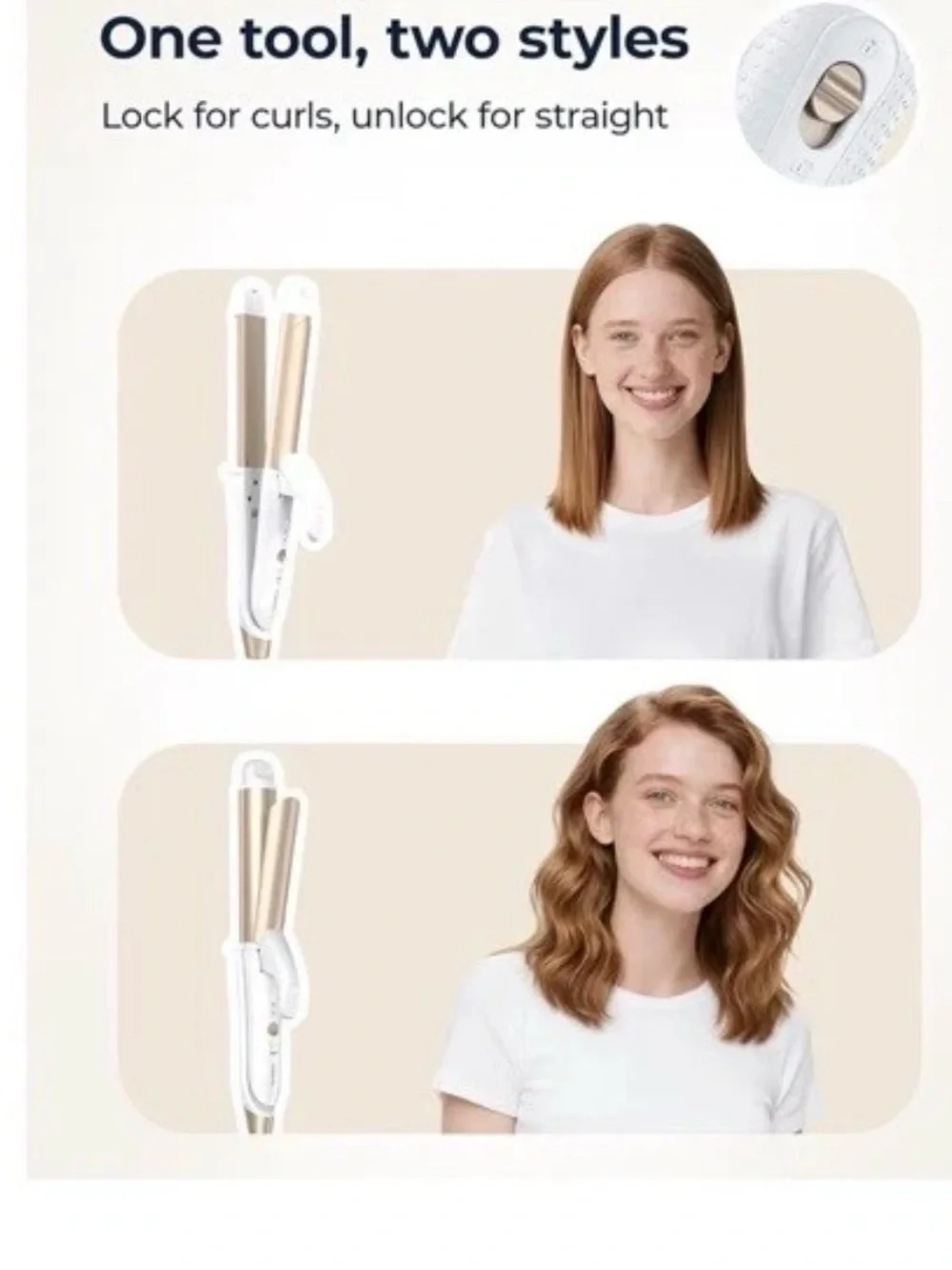 Furiden Lite dual voltage 2 in 1 curling iron and flat iron travel styler new
